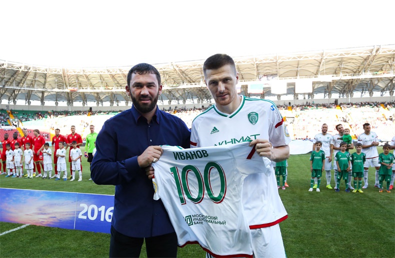 Олег Иванов провел 100 матчей за «Терек» в Премьер-Лиге!